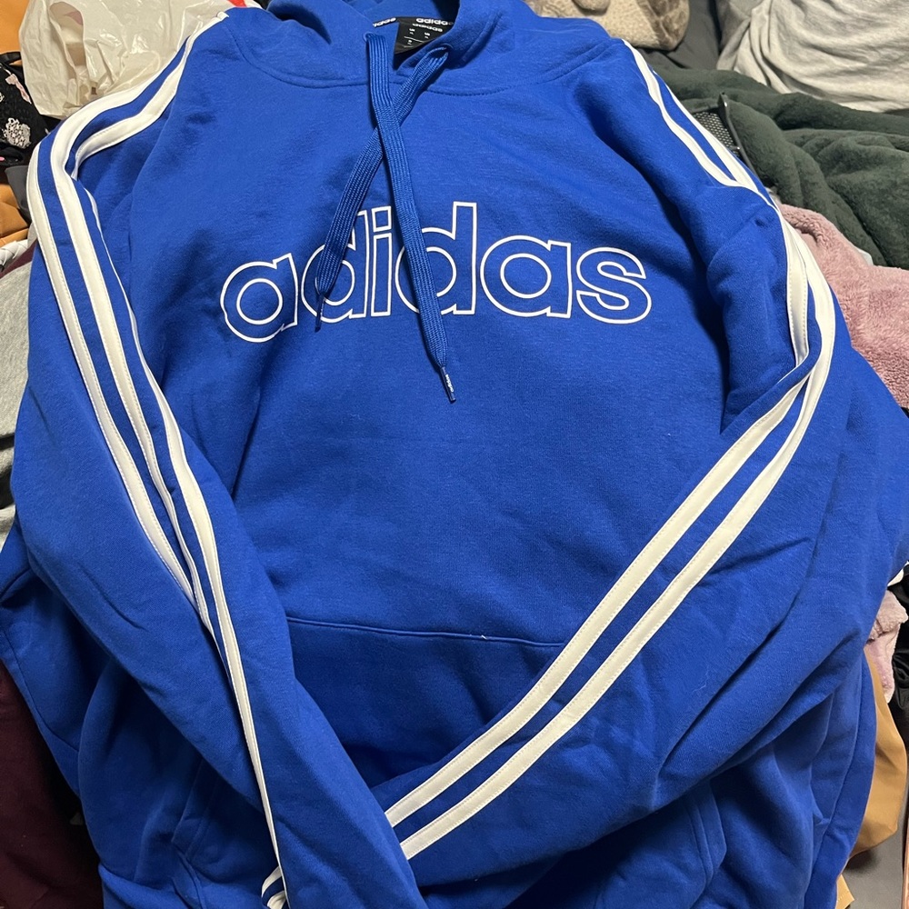 Mens blue adidas hoodie